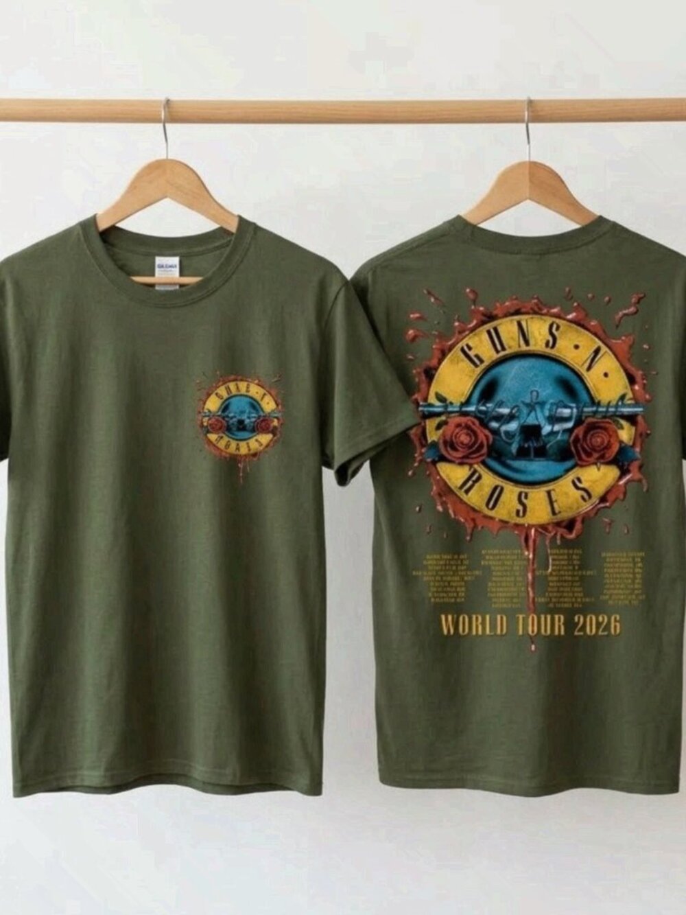 Guns N Roses World Tour 2026 Graphic T-Shirt Reprint